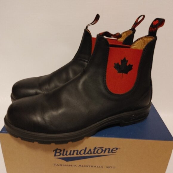 RARE Blundstone Canada Eh Boots Size 11 US 12 Rustic Black 🍁 - Picture 5 of 11